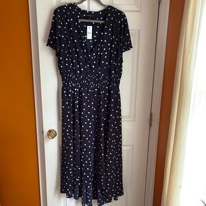 Lane Bryant Blue Flutter Sleeve Midi Sundress